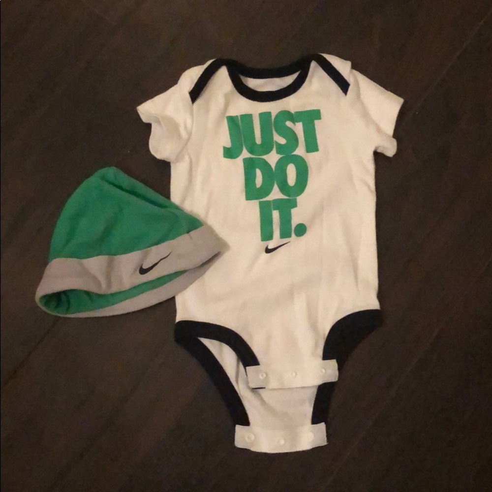 Nike onesie and hat and bib
